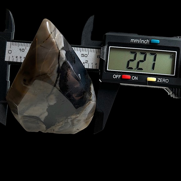 Volcano Agate Teardrop Carving - Picture 11 of 13